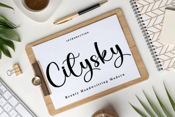 Citysky: A Handwritten Font That Breathes Life Into Your Creations