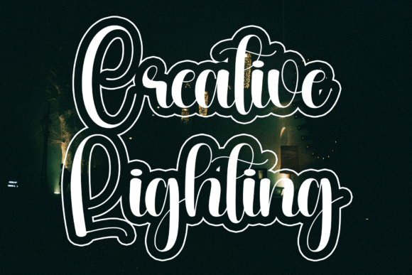 Creative Lighting: A Script Font That Breathes Life Into Your Crafts