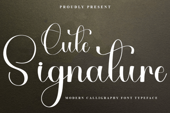 Cute Signature: A Font for Elegance and Personality