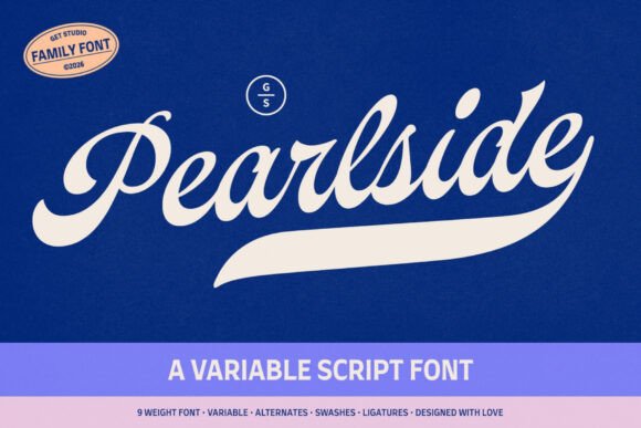 Pearlside: A Script Font for Crafting with Soul