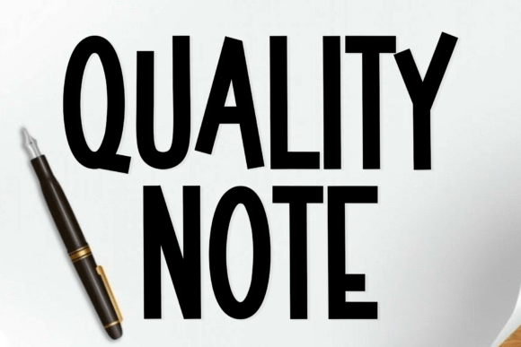 Quality Note: The Script Font That Elevates Your Brand