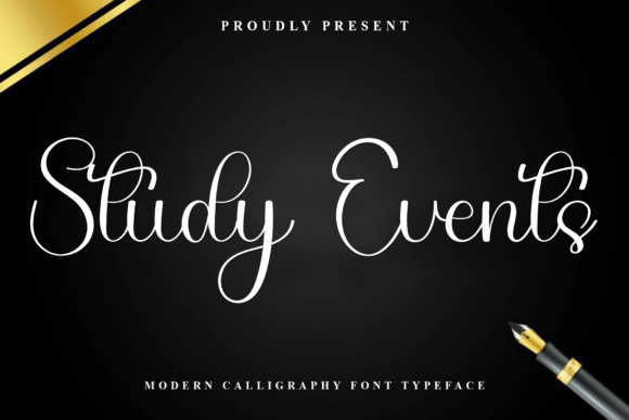 Study Events: A Festive Font for Digital Design